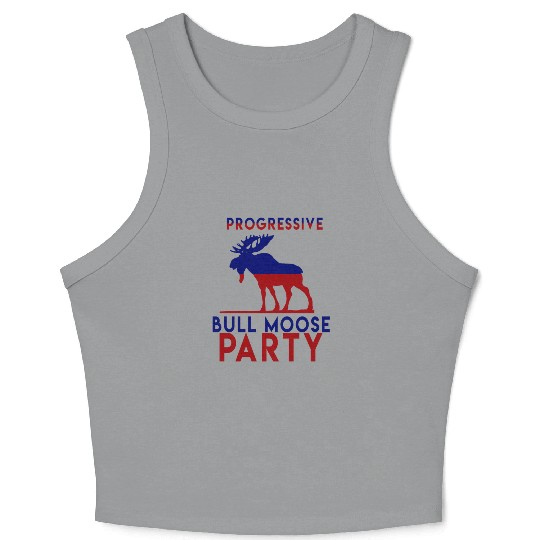 Bull Moose Party Progressive Teddy Roosevelt Crop Tank Top