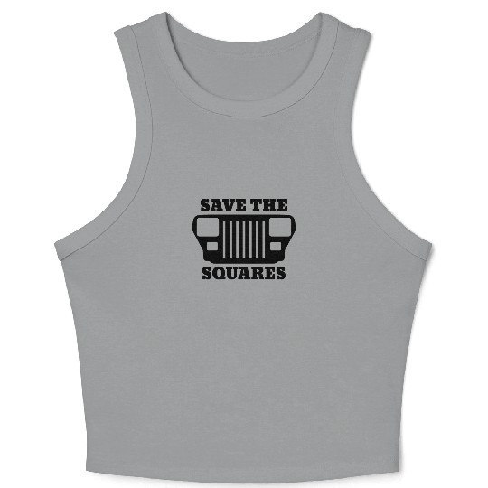 Save the Squares Jeep Crop Tank Top