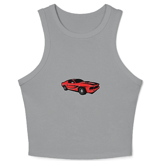 American Muscle Car Crop Tank Top