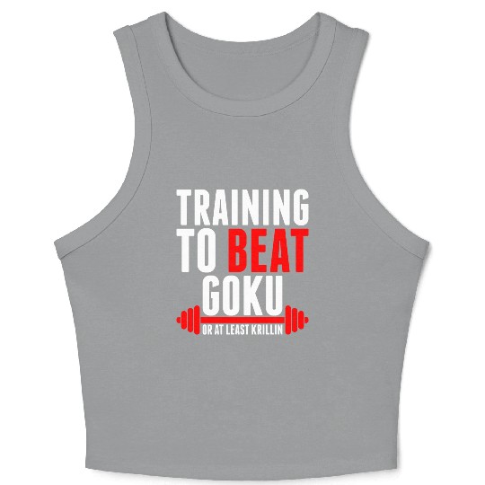 Training To Beat Goku Crop Tank Top