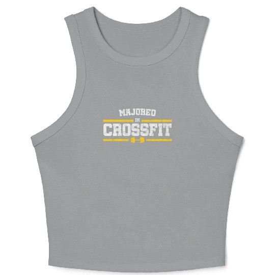 Gym and Exercise Majored in crossfit Crop Tank Top