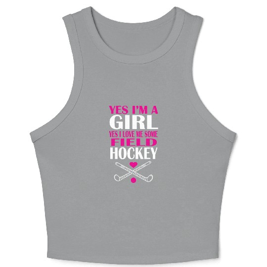 Field hockey girl Crop Tank Top