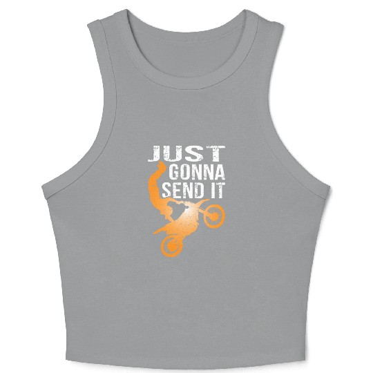 Just Gonna Send It Bike Crop Tank Top