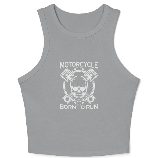Born To Run Motorcycle Crop Tank Top
