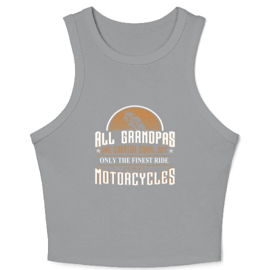 Motorcycle - motorcycle grandpa Crop Tank Top