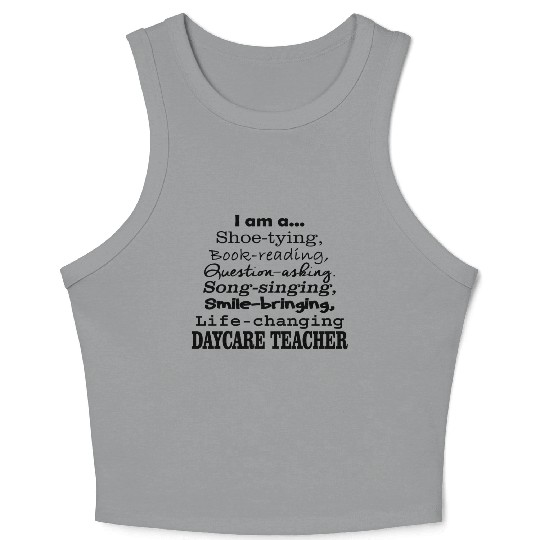 daycare teacher Crop Tank Top