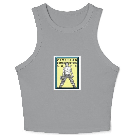Civilian Conservation Corps Crop Tank Top Woodman ship 1940s CCC Gift Crop Tank Top