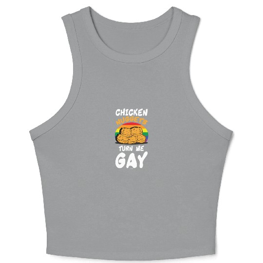 Funny Chicken Nuggets LGBT Crop Tank Top