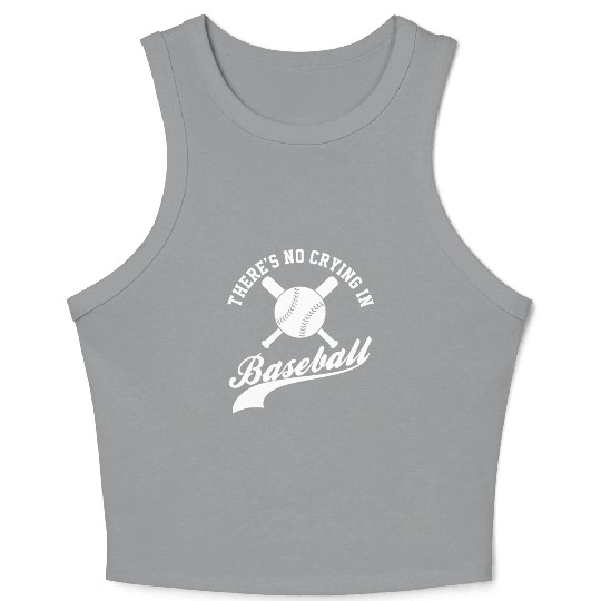 No Crying in Baseball Funny Sports Fan Crop Tank Top