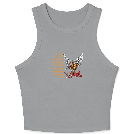 Saint Michael Crop Tank Top for men prayer catholic church