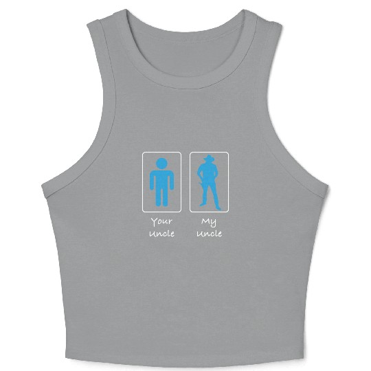 Your Uncle My Uncle Cowboy Crop Tank Top