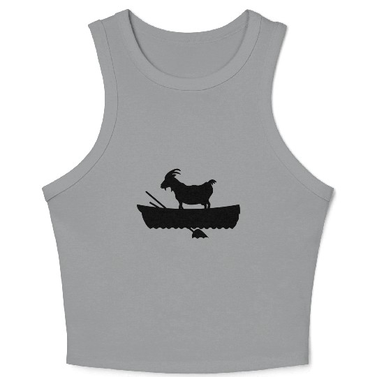 goat in a boat Crop Tank Top