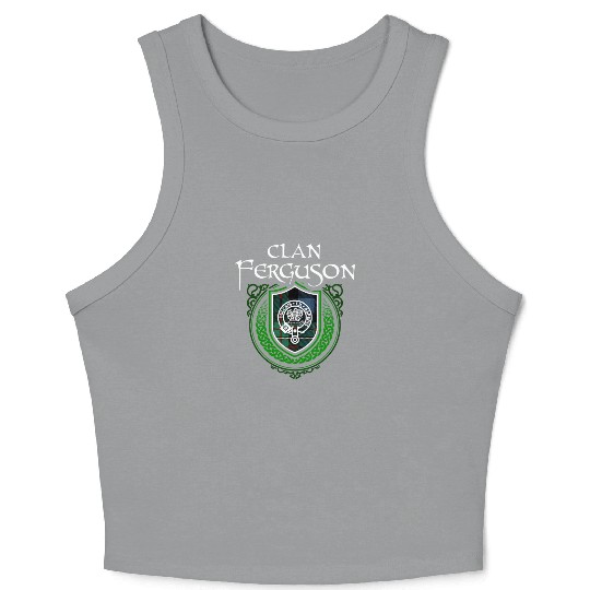 Ferguson Surname Scottish Clan Tartan Crest Badge Crop Tank Top