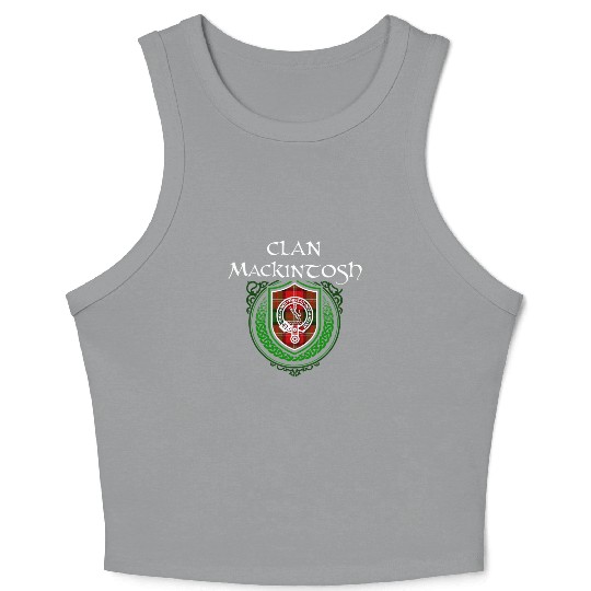 Mackintosh Surname Scottish Clan Tartan Crest Crop Tank Top