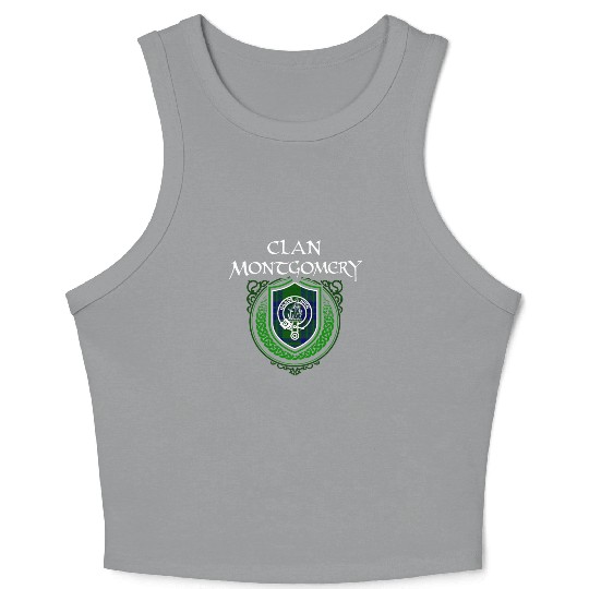 Montgomery Surname Scottish Clan Tartan Crest Badg Crop Tank Top