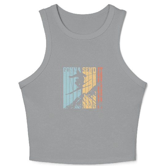 Gonna Send It - Ski Vintage Gift Crop Tank Top