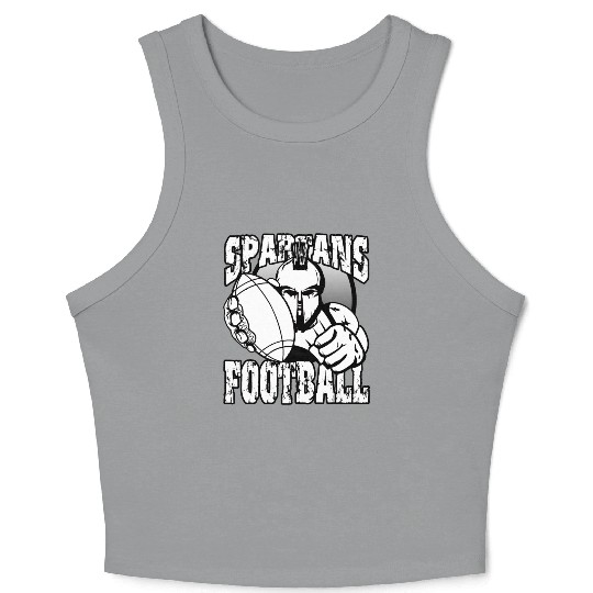Spartans Football Homecoming Sports School Pride Crop Tank Top