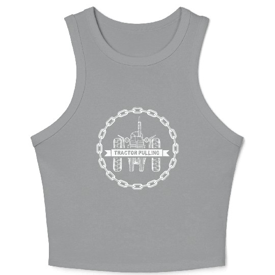 tractor pulling Crop Tank Top