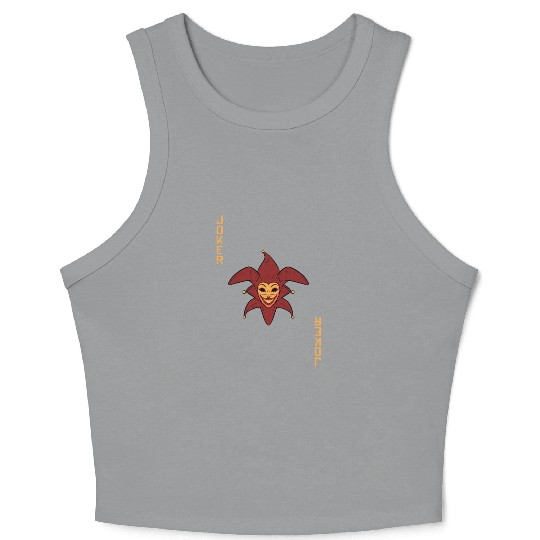 Joker Playing Card Crop Tank Top