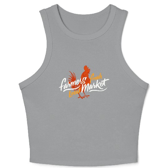 Rooster Farmers Market Crop Tank Top