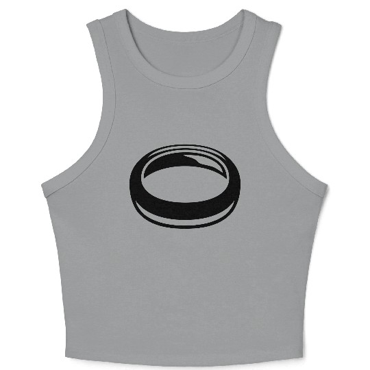 black ring jewelry beautiful expensive gold marry Crop Tank Top