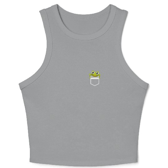 Cute Pocket Frog Toad Amphibian Animal Gift Crop Tank Top