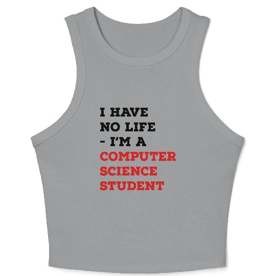 computer science student Crop Tank Top