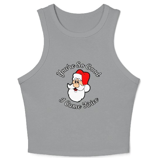 Adult Humor Naughty Dirty Santa Christmas Gift Crop Tank Top