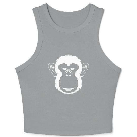 Bored Monkey Face Crop Tank Top