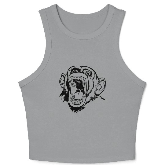 Angry monkey face Crop Tank Top