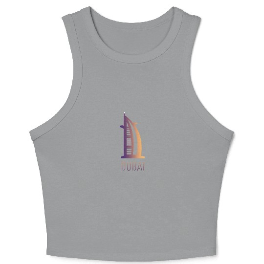 cool Burj al Arab Design in Dubai Crop Tank Top