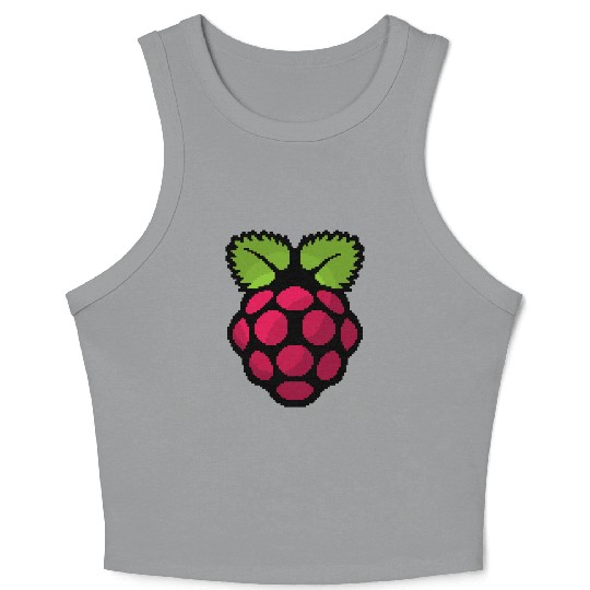 Raspberry Pi Pixel Logo Crop Tank Top