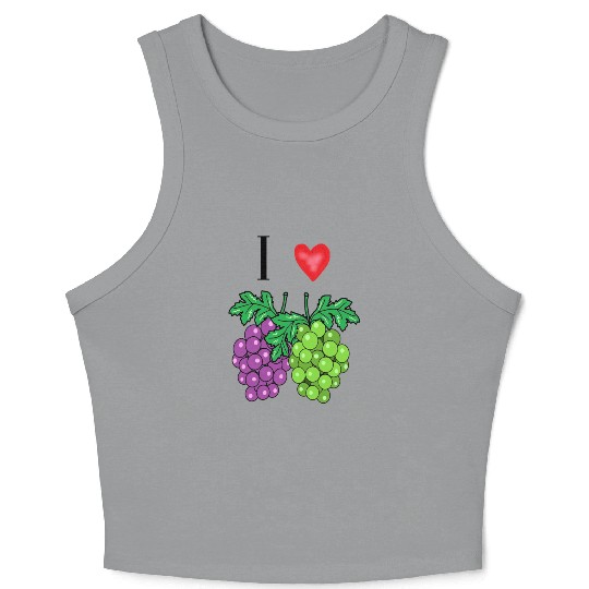 I love grape Crop Tank Top