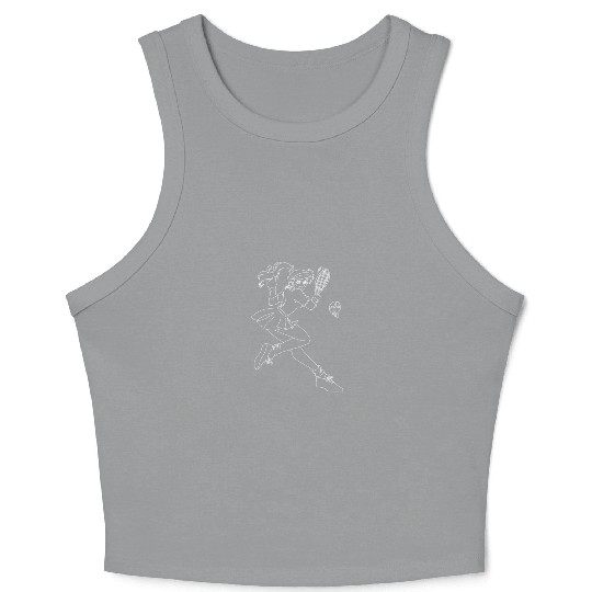 Us Open Tennis player gift Crop Tank Top white