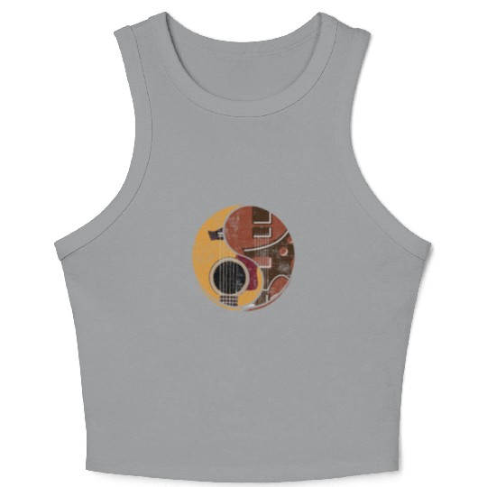 Guitar Ying Yang Music Guitar Player Gift Crop Tank Top