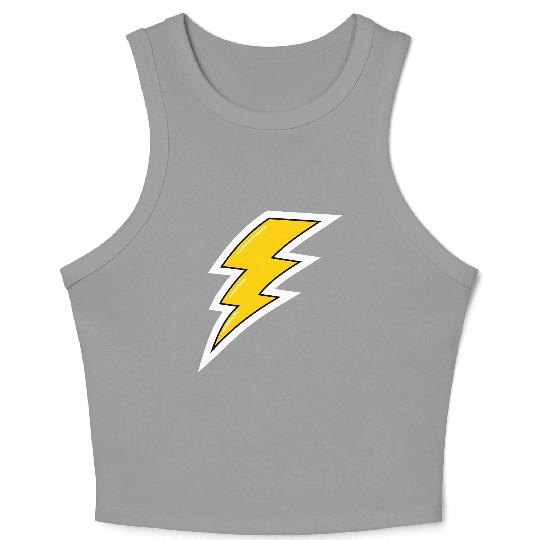Yellow Lightning, lightning bolt Crop Tank Top