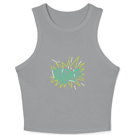 Neon Hulk Crop Tank Top By Marvel Design By Humans----PD