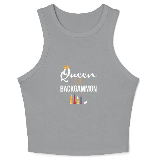 Queen of Backgammon Crop Tank Top Board Game Backgammon