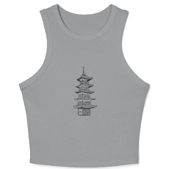 Japan Sky skrapers Crop Tank Top
