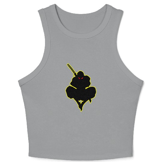 Dark Ninja Warrior Ninja Shadow Ninja Lover Crop Tank Top