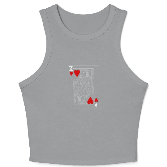 KING OF HEARTS PLAYING CARD Crop Tank Top