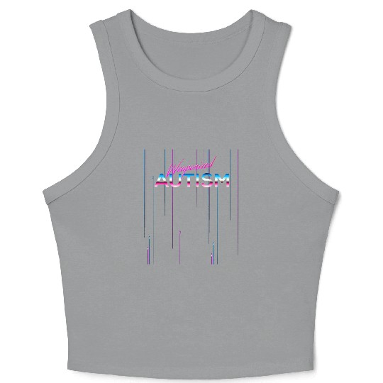 Weaponized Autism product Neon Style Funny 80s Crop Tank Top