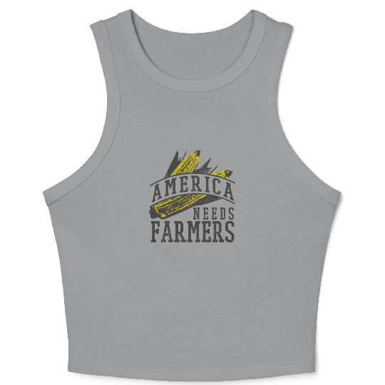 America Needs Farmers Crop Tank Top