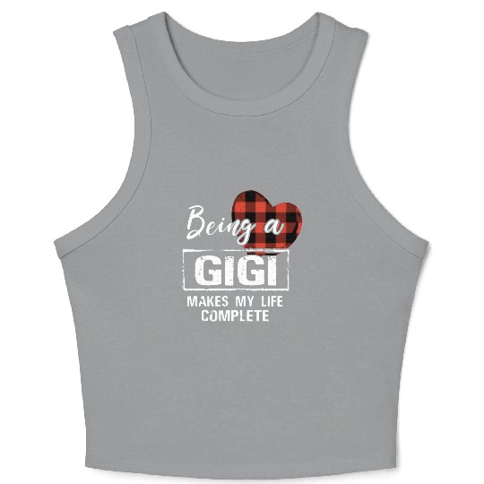 being a Gigi makes my life complete grandma Crop Tank Top