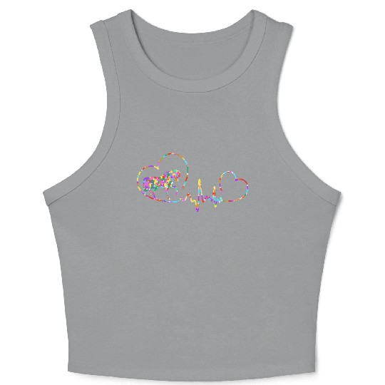 Horse ecg Crop Tank Top