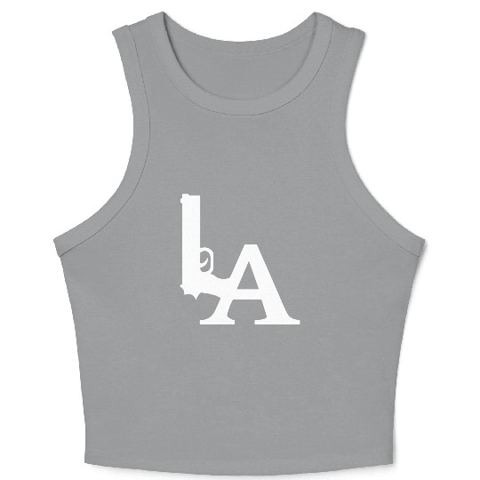 LA Dodgers Gun Los Angeles Hollywood California Crop Tank Top