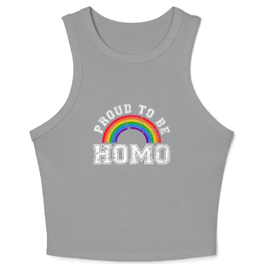 LGBT Proud to be Homo CSD Gay Pride Crop Tank Top