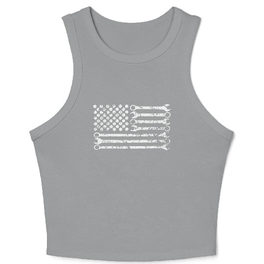 auto mechanic usa Crop Tank Top