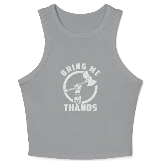 bring me Thanos stormbreaker black and white Crop Tank Top