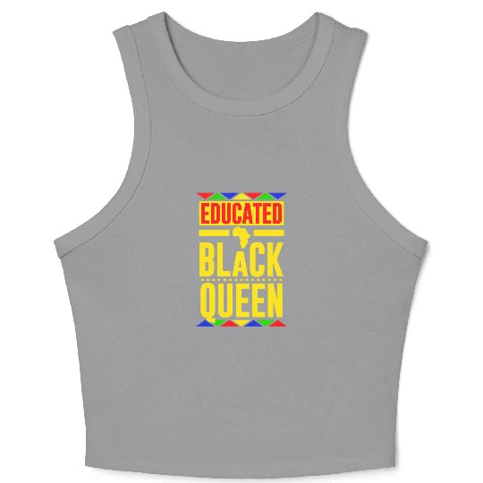 Educated Black Queen Crop Tank Top